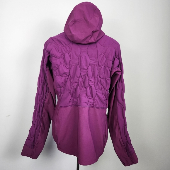 MEC Obsession Hoodie Soft Shell Fushcia Quilted Jacket Size XL Winter Running - Picture 4 of 14